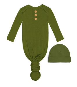 Bamboo Infant gown & Hat Set