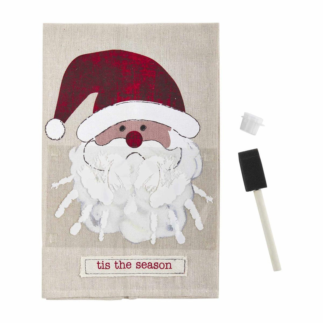 Santa Christmas Handprint Towel