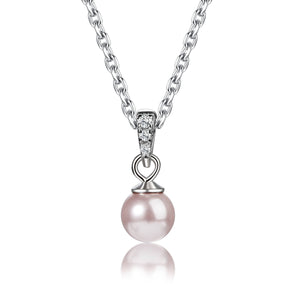 Girls Sterling Silver Girls Pearl Pendant Necklace Kids