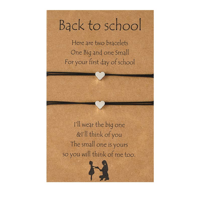 Back To School Love Woven Card Bracelet