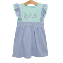 Load image into Gallery viewer, Sailboat Embroidery Flutter Dress
