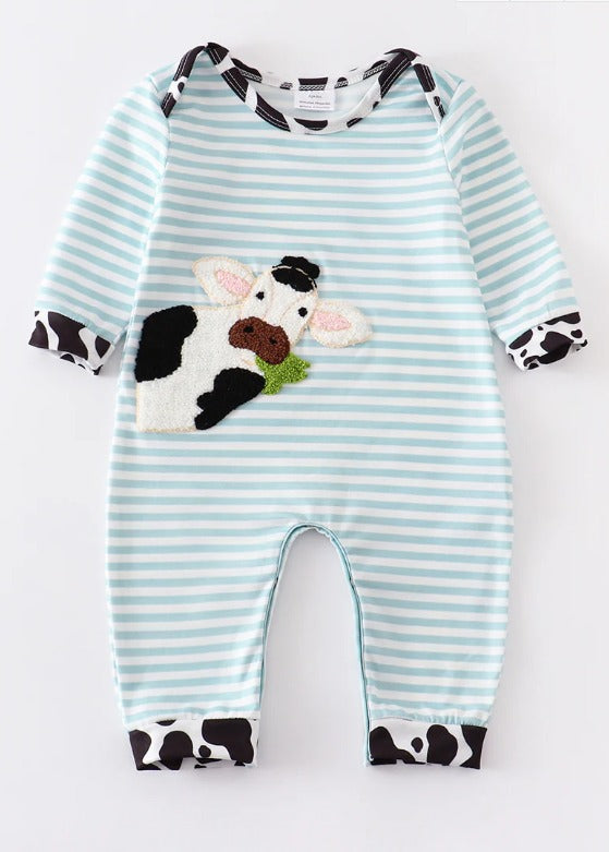 French Knot Cow Romper