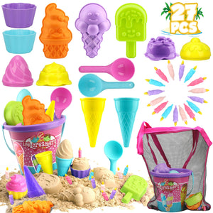 27 PCS Ice Cream Sand Toys for Kids