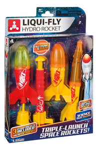 Triple-Launch Deluxe Water Rocket Set