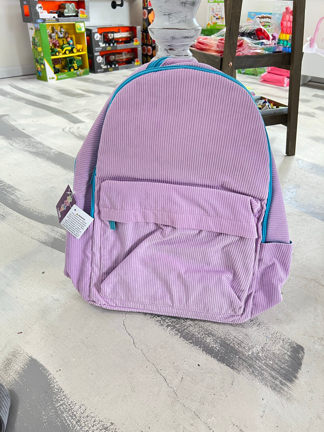 Lavender Corduroy Backpack