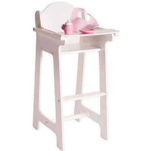 Wooden high chair for dolls