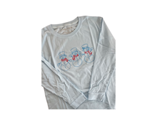 Load image into Gallery viewer, Light Blue Snowman LS Tee
