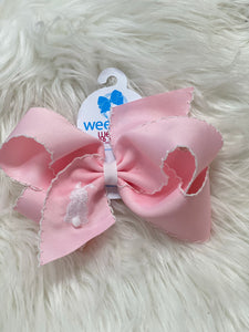 Wee Ones Bunny Embroidered Bow (King)