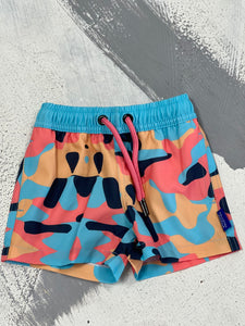 Color Camo Toddler Swim Shorts